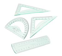 LOORGVEL Professional Geometry Protractor and Measuring Ruler for Students and Engineers Precise Scale Drawing Tools for Architecture Design Art Lightweight Portable Green Drafting Kit