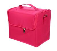 LOORGVEL Professional Makeup Bag Capacity Oxford Fabric Cosmetic Organizer Case with Two-Way Zipper and Firm Handle for Travel and Beauty Artists Black