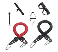 LOORGVEL Pulling Rope and Pedal Resistance Band Set with Four-Tube Design, Sturdy Natural Material for Yoga and Fitness Workouts