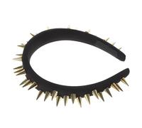 LOORGVEL Punk Rivet Black Headband for Women Durable Studded Hair Accessory with Secure Non Slip Fit Goth Style Hairband for Teen Embellished Fashion Headpiece for Parties and Everyday Wear