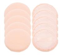 LOORGVEL Pure Cotton round Powder Puff 10pcs, Face Makeup Pad for Loose Powder, Soft Velour Cosmetic Puff Set for Women’s Facial Beauty Tools