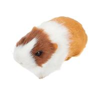 LOORGVEL Realistic Guinea Pig Figurine Handcrafted Lifelike Animal Model for Education and Home Decor Smooth Finish Yellow White Guinea Pig Statue for Photography and Learning