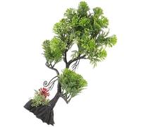 LOORGVEL Realistic Plastic Aquarium Tree Decoration for Fish Tank and Reptile Terrarium, Lifelike Aquatic Tree Model to Beautify Fish Tanks and Home Decoration