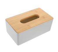 LOORGVEL Rectangle Tissue Box Cover with Lid Material Tissue Holder for Napkins and Paper Towels Compact Desktop Storage Organizer Modern Decorative for Home Office Cafe Hotel Use