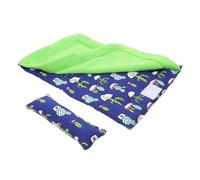 LOORGVEL Reptile Sleeping Bag and Habitat Bed with Pillow Blanket Cotton Soft Reptile Sleeping Bed for Lizards and Geckos Blue and Green Pet Sack for Small Exotic Pets