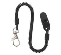LOORGVEL Retractable Coiled Fishing Lanyard Safety Rope with Anti-lost Clip Flexible Telescopic Tether for Secure Tool Attachment Slip and Drop Prevention Accessory for Anglers