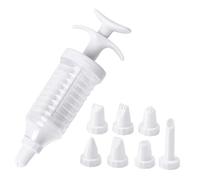 LOORGVEL Reusable Cake Decorating Tool with Cream Injector and Nozzle Tips Pastry Piping Kit for Cupcakes Cookies Desserts and DIY Baking at Home Bakery