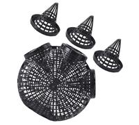 LOORGVEL Reusable Fish Trap Cage Set with 3 Black Ricefield Eel Traps and 3 Covered Crawfish Crab Fishing Nets for River and Lake Fishing Outdoors