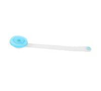 LOORGVEL Rotatable Silicone Bath Brush with Long Handle for Adult Back Scrubbing Deep Cleansing Soft Silicone Bristles for Smooth Skin Sky Blue
