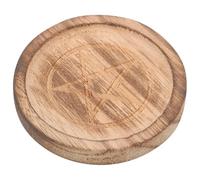 LOORGVEL Rustic Wooden Pentagram Candle Holder Votive Tea Light Candlestick for Home Decoration Table Centerpiece Altar Rituals Vintage Style