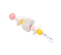 LOORGVEL Safe Parrot Chewing with Natural Cuttlefish Bone and Volcanic Rock Lightweight Bite-resistant Hanging Bird Plaything for All Parrots and Birds Compact for Cage Use