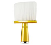 LOORGVEL Salon Hairdressing Duster Brush with Comfortable Portable Handle for Hair Cutting and Cleaning, Golden Fibre Hair and Abs Material, for Professional Barber and Personal Use
