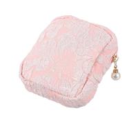 LOORGVEL Sanitary Napkin Storage Bag Portable Makeup Bag Zip Pouch for Travel Use Pink