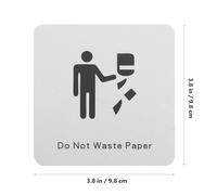 LOORGVEL Save Paper Sign with Adhesive Tape for Indoor Outdoor Use Restroom Alert Reminder Easy Mounting Bathroom Conservation Sign for Home Office Schools