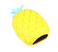 LOORGVEL Silicone Bath Brush Pineapple Shape Shower Scrubber for Body Soft Sponge with Ergonomic Design Yellow Cartoon Bath Sponge for All Skin Types Creates Rich Soap Bubbles Durable and