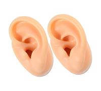 LOORGVEL Silicone Ear Model 2pcs Left Ear Piercing Practice Mold Soft Body Part Display for Piercing Kits and Jewelry Show