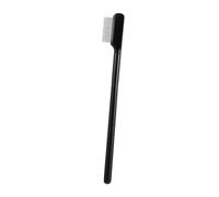 LOORGVEL Single-sided Eyelash Comb Stainless Steel Eyebrow Brush with Long Black Handle for Precise Mascara Separation and Natural Lash Definition