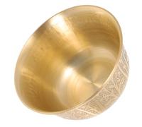 LOORGVEL Small Copper Worship Bowl for Buddhist Offering Smooth Polished Tableware for Temple Rituals Home Decor Accessory Lightweight and Resistant Design