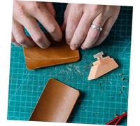 LOORGVEL Small Hand Sander Sanding Block with Beech Wood Clamp for Easy Sandpaper Replacement Edge Grinding Tool for DIY Craft Accessories and Leather Polishing