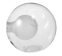 LOORGVEL Socket Glass Globe Lampshade Double Sphere Light Shade with Triple Recessed Design for Ceiling Pendant Wall Sconces Clear Round Ball Cover Compatible with Various Bulbs Heat