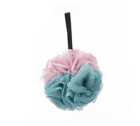 LOORGVEL Soft Bath Shower Sponge Pouf Exfoliating Loofah Mesh Ball for Gentle Body Scrub Odorless PE Material with Decorative Edge Creates Rich Lather Random Color Random Color