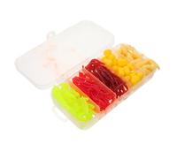 LOORGVEL Soft Fishing Lures Worms Set 160pcs Artificial Worm Baits for Bass Trout Crappie, Silicone Maggot and Corn Soft Bait Kit for Freshwater Saltwater Ice Fishing