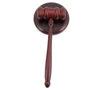 LOORGVEL Solid Wood Judge Gavel with Comfortable Grip and Sound Block Auction Hammer for Lawyers Judges Chairmen and Law Students Loud Clear Knocking Courtroom and Auction Use