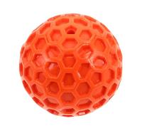 LOORGVEL Squeaky Rubber Dog Ball Small Breed Chew with Honeycomb Design for Indoor Outdoor Play Easy Clean Interactive Fetch Boosting Pet Engagement and Mental Stimulation