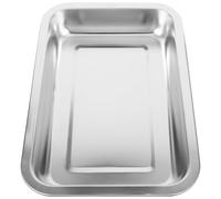 LOORGVEL Stainless Steel Cat Litter Box Open Style Litter Storage Box for Kitten Portable for On-the-go Use Cat Toilet