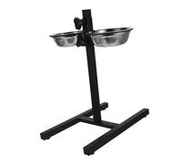 LOORGVEL Stainless Steel Elevated Pet Dog Bowl with Height Stand Portable Folding Design for Food and Water Odorless Pet Feeding Station for Cats and Dogs Easy to Clean and Use