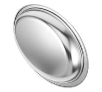 LOORGVEL Stainless Steel Oval Fish Steaming Plate Serving Tray for Seafood and Roast Meat Smooth Surface Lightweight and Easy to Clean for Family Meals and Parties