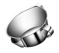 LOORGVEL Stainless Steel Soup Fat Oil Separator Bowl XXL with Handle Multipurpose Grease Oil Filter Strainer Cup for Healthy Cooking and Liquid Seasoner Storage