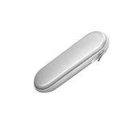 LOORGVEL Stylus Pen Case Holder Compatible with Apple Pencil Portable White Carrying Case with Built Mesh Pocket and Removable Sponge for Secure Storage and Charging Cable Organization