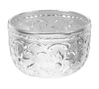 LOORGVEL Thai Traditional Carved Tin Bowl Small Multipurpose Essential Oil Holder for Spa and Salon Tabletop Decorative Use