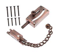 LOORGVEL Theft Door Chain Lock with Security Buckle Polished Red Finish Practical Door Bolt Latch for Household Apartment and Hotel Protection Safety Installation Compatible