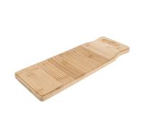 LOORGVEL Thickened Bamboo Wood Washboard Non Slip Laundry Scrubbing Board for Home Hand Wash Clothes Underwear Portable Laundry Accessory for Water and Energy Saving Camping Use