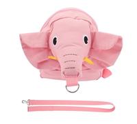 LOORGVEL Toddler Backpack with Leash for Girls and Boys, Soft Lightweight Cotton Elephant Design Harness with Reins, for Park and Outdoor Activity Safety