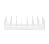 LOORGVEL Transparent Cosmetic Organizer with Compartments Vertical Makeup Storage Rack for Powders Foundations Eyebrow Kits Space-saving Dividers for Tidy Vanity and Easy Access