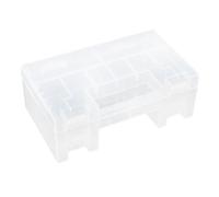 LOORGVEL Transparent Mini Portable Battery Organizer Box for Aa Aaa Rechargeable Batteries Compact Storage Case with Clear Holder for Aa and Aaa Cells