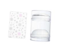 LOORGVEL Transparent Silicone Nail Art Stamper Set with Clear Jelly Double-ended Heads Butterfly Pattern Plates for Precise French Nail Stamping Manicure Templates for Beginners and