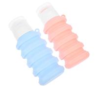 LOORGVEL Travel Bottles Toiletry Containers Refillable 90ml Leak Proof Silicone 2pcs Travel Portable Squeeze Bottles Collapsible for and Scenarios