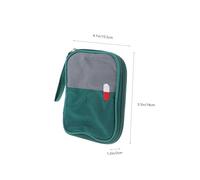LOORGVEL Travel Nursing Bag Small Green Oxford Cloth Household Medicine Pouch Portable Emergency Kit for Home Camping Outdoor Activities Wear Resistant Organizer with Opening for Easy