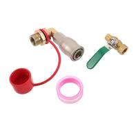 LOORGVEL Truck High Pressure Pneumatic Quick Connect Adapter with Pure Copper Thickened Valve and PTFE Tape, Air Hose Quick Disconnect Fitting for Truck Air Compressor and Workshop Use