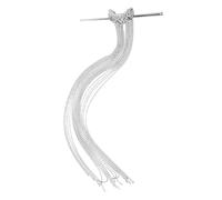 LOORGVEL Vintage Chinese Tassel Hair Stick for Women Elegant Long Chain Hair Chopsticks Sturdy Oriental Hairpin for Chignon Bun and Ponytail Styling Cultural Gift Accessory