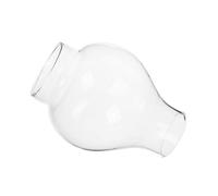 LOORGVEL Vintage Round Glass Oil Lamp Chimney Windproof Kerosene Lamp Shade Replacement Sturdy Clear Handblown Glass for Retro and Antique Lighting