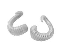 LOORGVEL Vivid Halloween Sheep Horn Headdresses Medium Silver DIY Hair Decorations for Costume Parties Carnivals and Year's Eve Celebrations