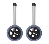 LOORGVEL Walker Caster Replacement Wheels Aluminum Alloy Dual Row Silent Swivel Casters for Mobility Walkers Heavy Duty for Seniors’ Walking Aid Accessories