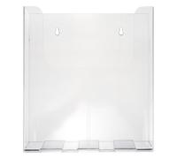 LOORGVEL Wall A4 File Organizer: Magnetic Brochure Holder - Wall Mount Clear Acrylic Flyer Holder - Pamphlet Magazine Display Stand for Mail, Documents 25.1x22.9x4.5cm