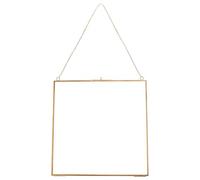 LOORGVEL Wall Hanging Specimen Display Frame 24X24Cm Gold with Glass Clip for Photos, Pressed Flowers, Botanical Art Decoration