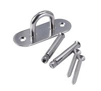 LOORGVEL Wall Mount Trainer Bracket for Yoga Gymnastic Rings Suspension Straps Resistance Bands Ceiling Anchor for Battle Rope Durable Oval Door Buckle for Workout
